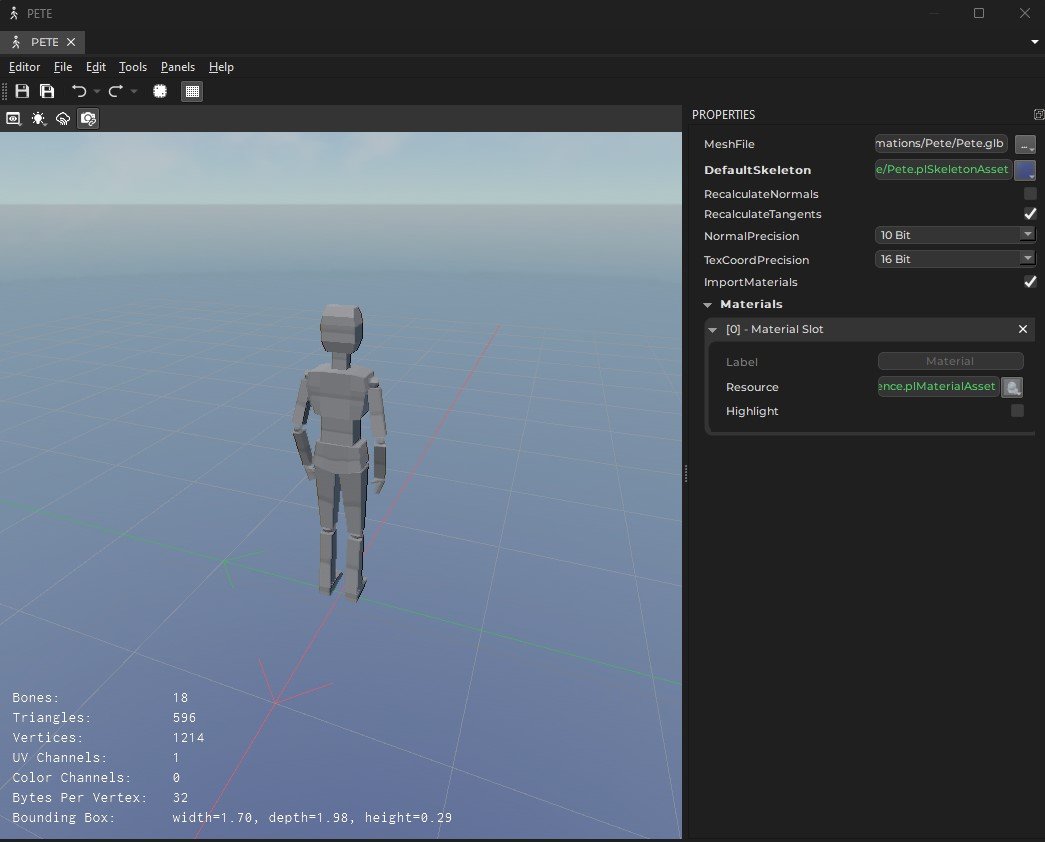 Animated Mesh Asset Animated Mesh Asset