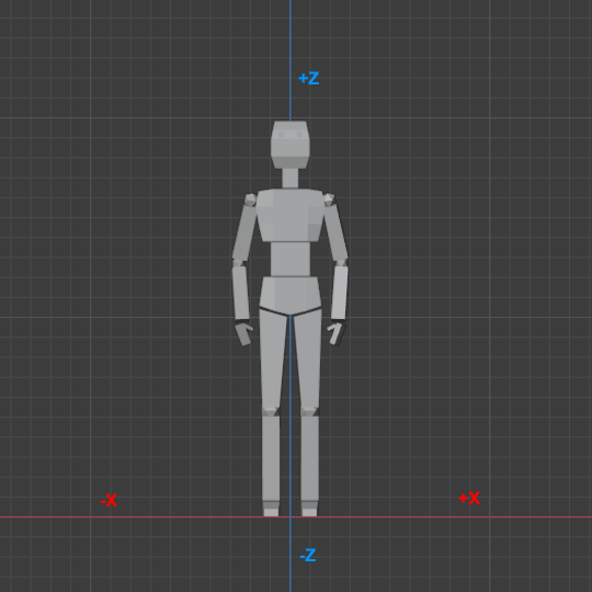 Typical orientation in Blender Typical orientation in Blender
